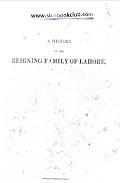 A History Of The Reigning Family Of Lahore By - Major G. Carmichael Smyth